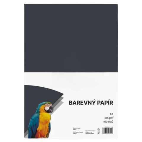 Papír barevný Color A3/80 černý 100ks